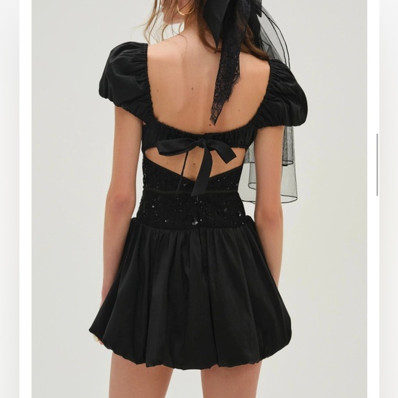 For Love and Lemons Bubble Hem Mini Dress Anthropologie - Picture 2 of 16